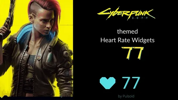 Cyberpunk heart rate widgets