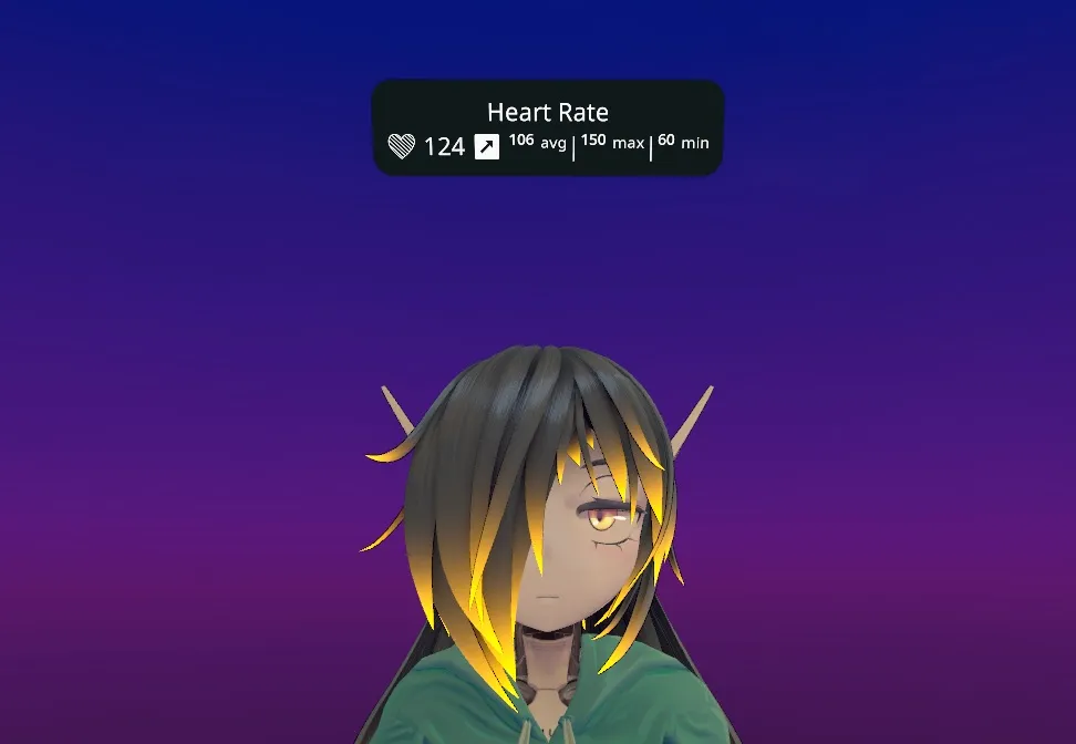 Pulsoid heart rate BPM shown in VRChat chatbox via MagicChatbox