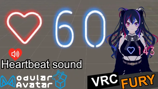 Pulsoid Heart Rate Prefab for VRChat Avatars: Glowy Heart Rate