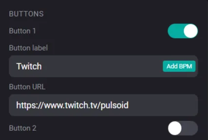 Buttons are only visible to others, not to you