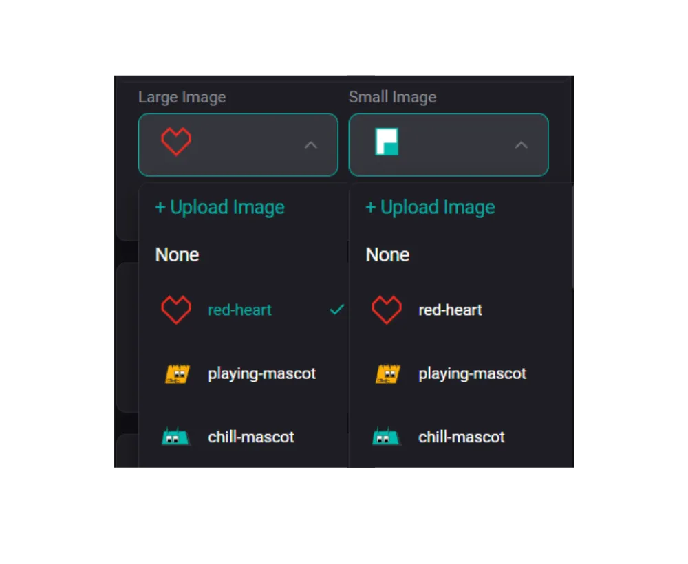 You can upload your own images or GIFs