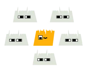 Pulsoid mascots gathered around a featured yellow mascot