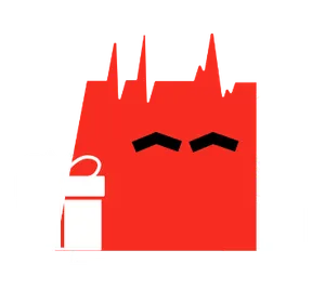 Red Pulsoid mascot holding gift boxes